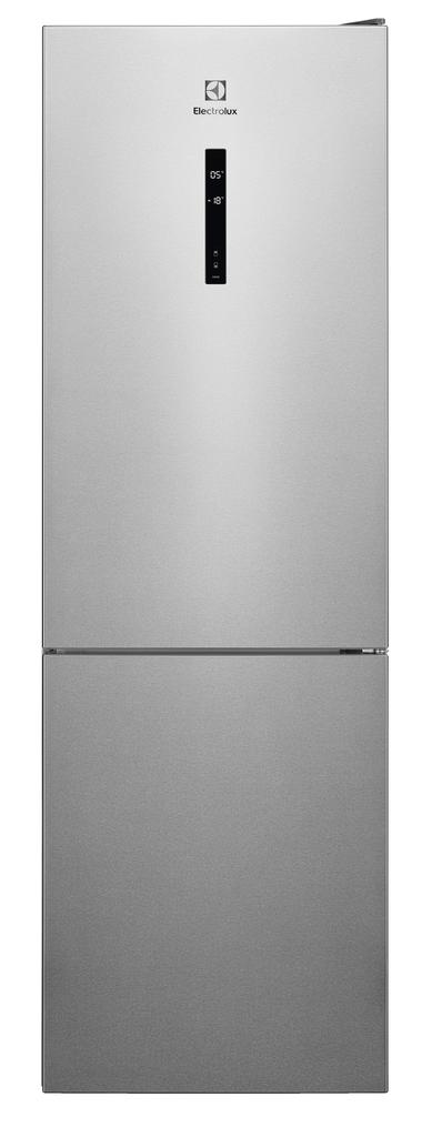 Electrolux ledusskapis ar saldētavu apakšā, 186 cm, sudraba LNC7ME32X3