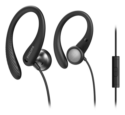 PHILIPS  In-Ear sporta austiņas ar cilpiņu un mikrofonu, melnas TAA1105BK/00