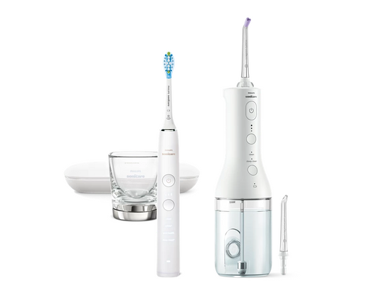 Philips Sonicare Cordless Power Flosser DiamondClean 9000 mutes dobuma irrigators, balts HX3886/41