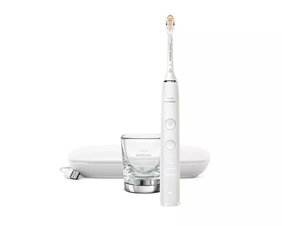 PHILIPS Sonicare zobu birste DiamondClean 9000 ar īpašu lietotni, balta HX9911/19
