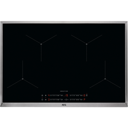 AEG indukcijas plīts virsma (iebūv.), 80cm ar Hob2Hood IAE84411XB