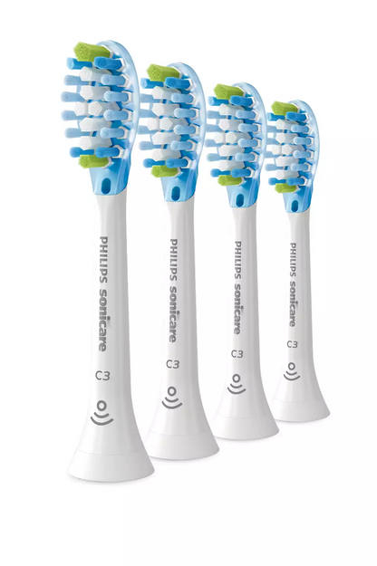 Sonicare C3 Premium Plaque Defence zobu  birstes uzgalis (4gab) (balts) HX9044/17
