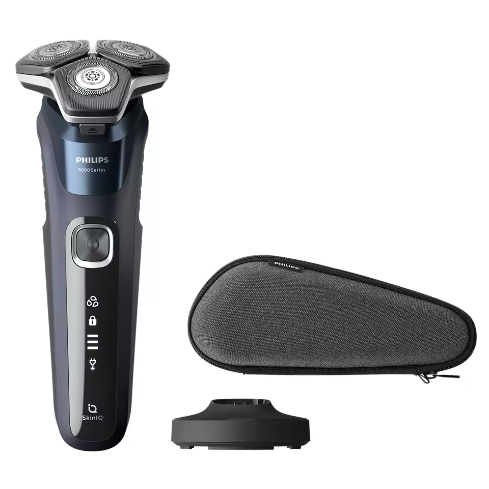 PHILIPS Shaver Series 5000, Wet&amp; Dry skuveklis (lādējams), zils S5885/35