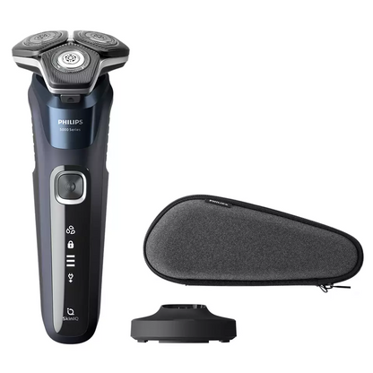 PHILIPS Shaver Series 5000, Wet&amp; Dry skuveklis (lādējams), zils S5885/35