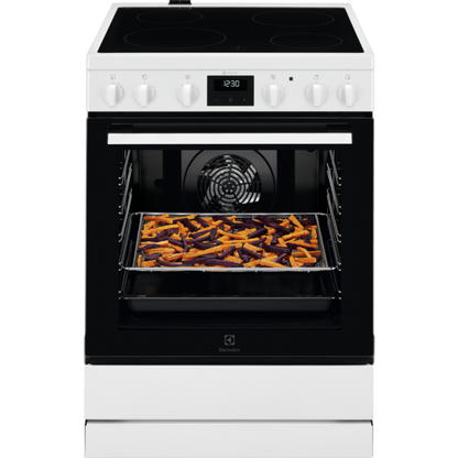 Electrolux elektriskā plīts ar elektrisko cepeškrāsni, balta, 59.6cm LKR64021AW