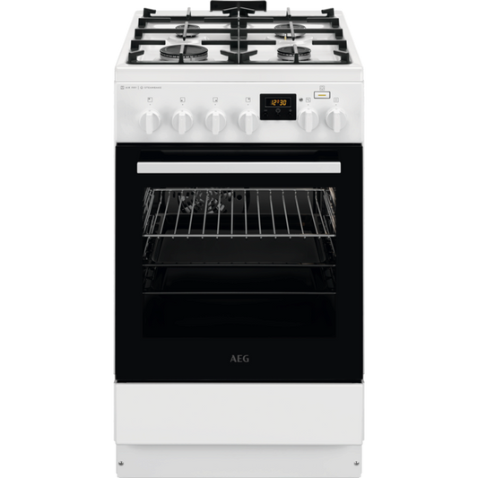 AEG gāzes plīts ar elektrisko cepeškrāsni CKB56490BW