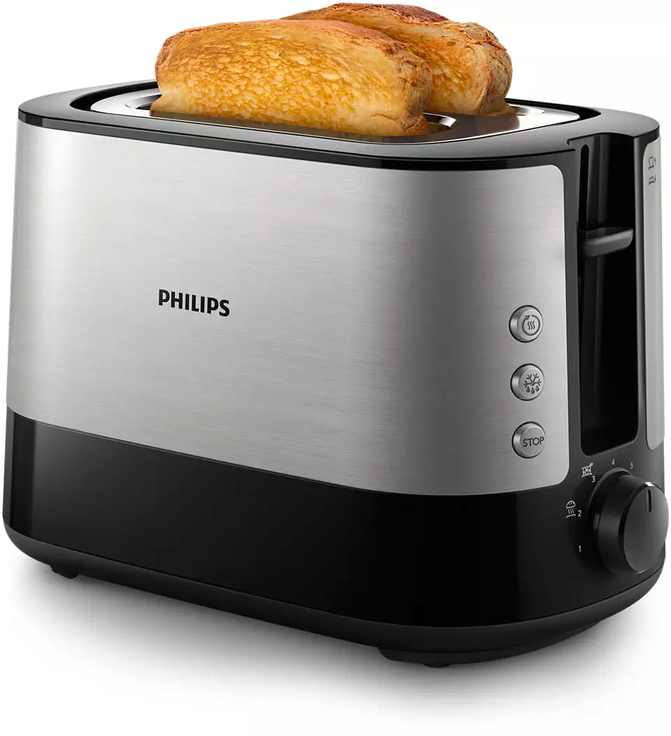 PHILIPS Tosteris 1000W, melns HD2635/90