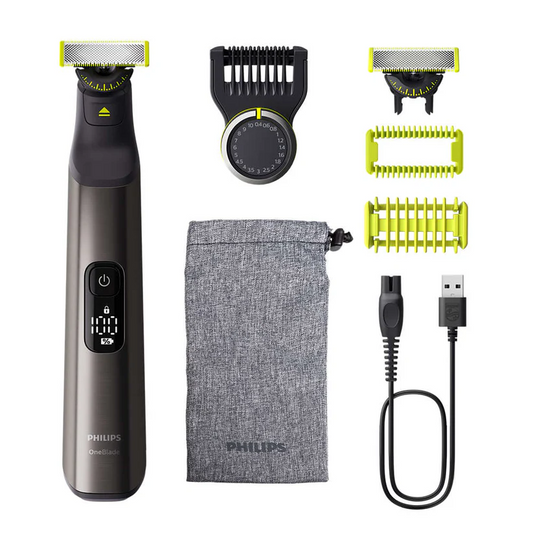 PHILIPS OneBlade Pro 360 skuveklis 20mm seja+ ķermenis, hroma QP6552/15