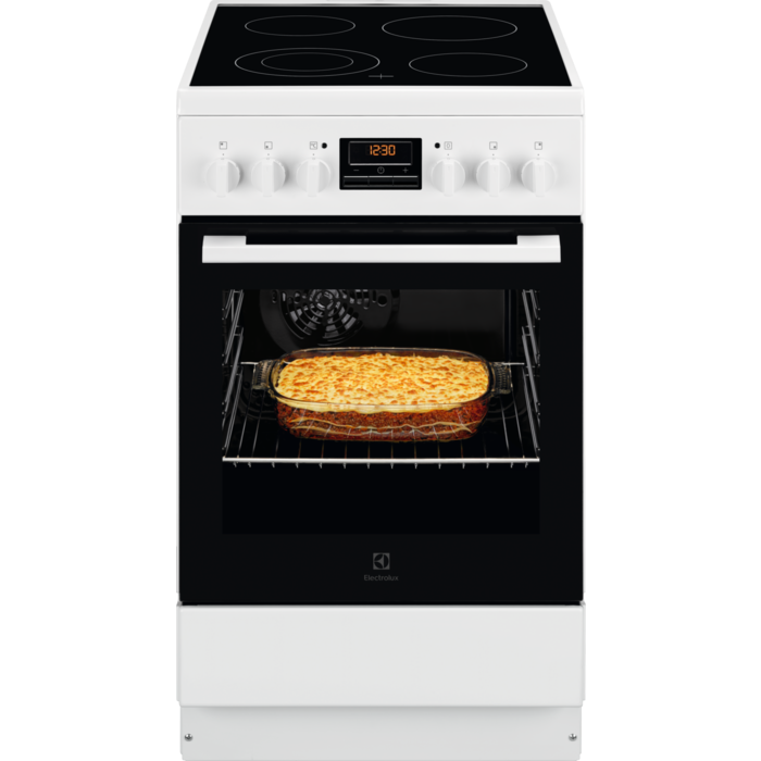 Electrolux elektriskā plīts ar elektrisko cepeškrāsni, balta, 50cm LKR540200W