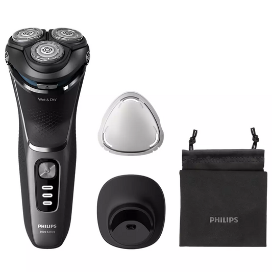 Philips Shaver Series 3000, Wet&amp; Dry skuveklis (lādējams), melns S3343/13