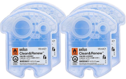 BRAUN maināmas kasetnes ar tīrīšanas šķidrumu  skuvekļiem Clean&amp;Renew CCR3+1