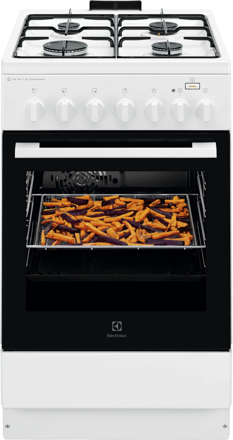 Electrolux gāzes plīts ar elektrisko cepeškrāsni, nerūsoša tērauda, 50cm LKK560011W
