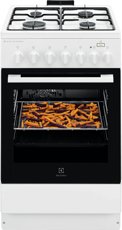 Electrolux gāzes plīts ar elektrisko cepeškrāsni, nerūsoša tērauda, 50cm LKK560011W
