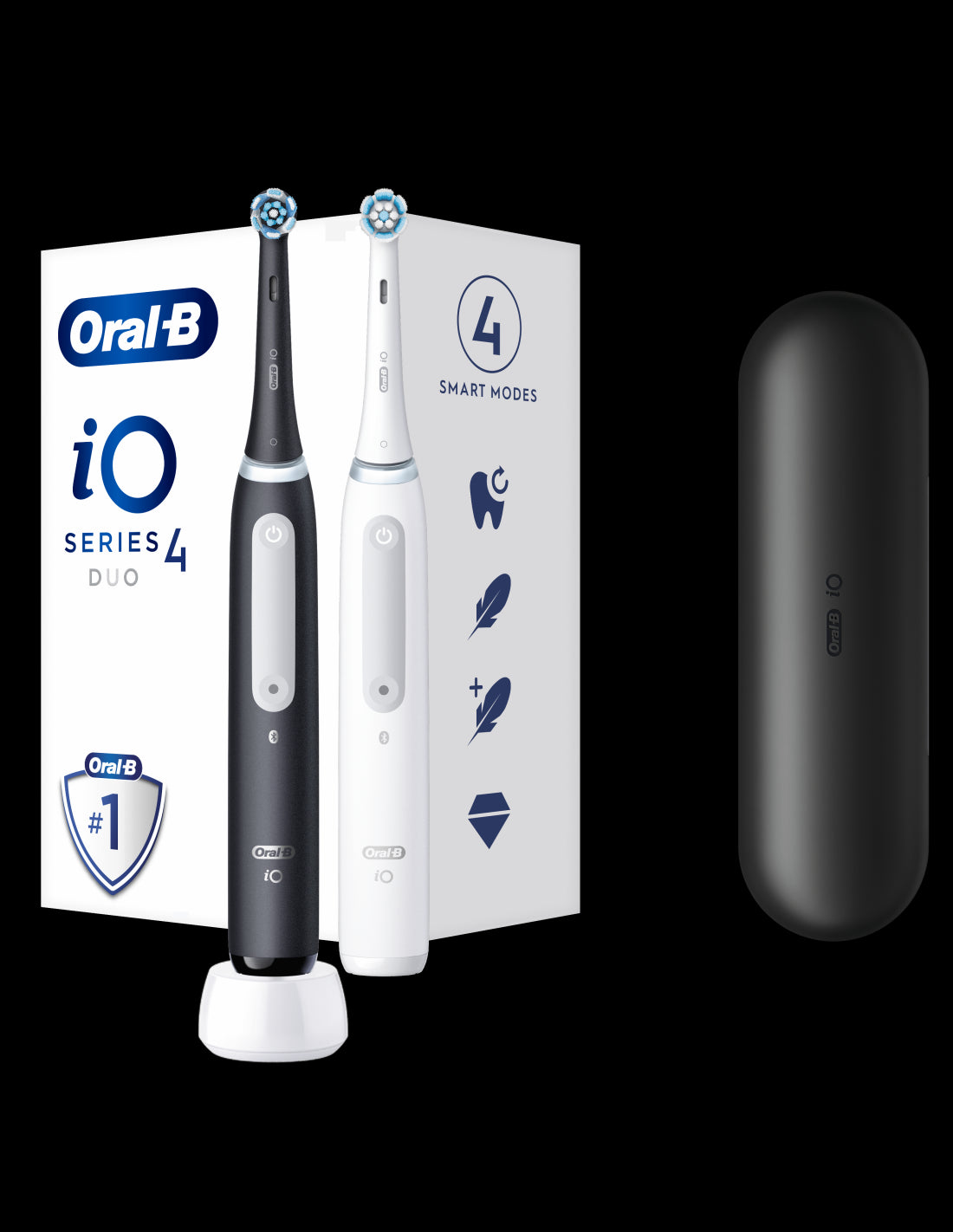 BRAUN Series iO4 el.zobu birstes,Matt Black+Quite White iOG4d.2J6.2K