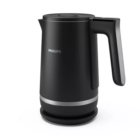 PHILIPS Double Walled Kettle 7000. sērijas tējkanna, 1.7L, melna HD9396/90