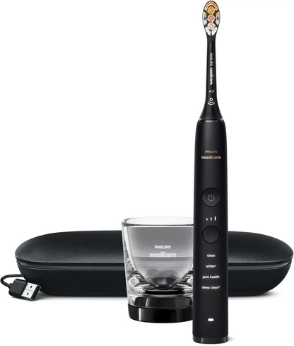 PHILIPS Sonicare zobu birste DiamondClean 9000 ar īpašu lietotni, melna HX9911/17