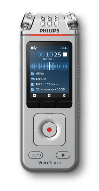 PHILIPS diktafons, 8GB, hroma/sudraba DVT4110