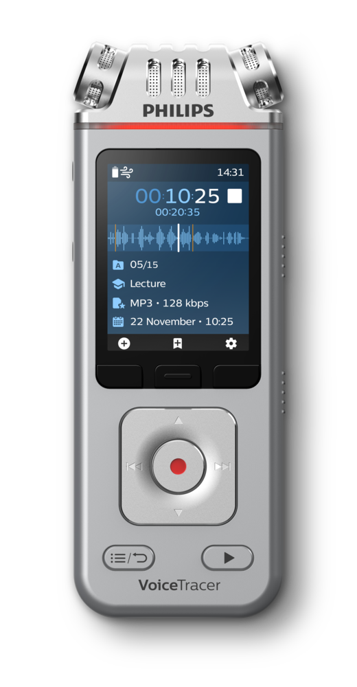 PHILIPS diktafons, 8GB, hroma/sudraba DVT4110