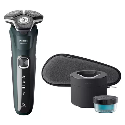 PHILIPS series 5000 Elektriskais skuveklis,  Wet &amp; Dry, tumši zaļa S5884/50