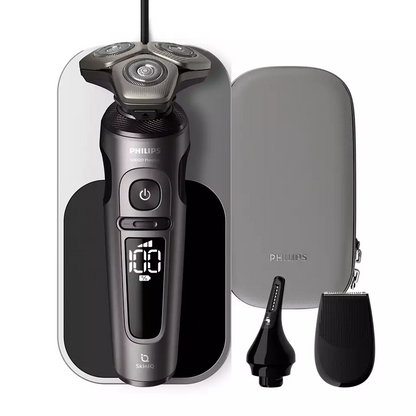 PHILIPS Shaver Prestige series 9000 Elektriskais skuveklis mitrai un sausai skūšanai, melns SP9872/15