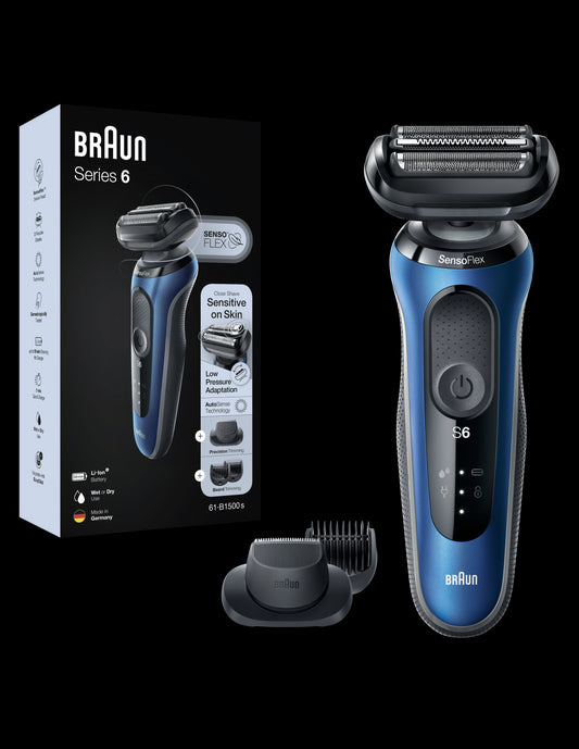 BRAUN Series 6 skuveklis AutoSense, zils 61-B1500s