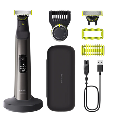 PHILIPS OneBlade Pro skuveklis, hroma QP6652/61