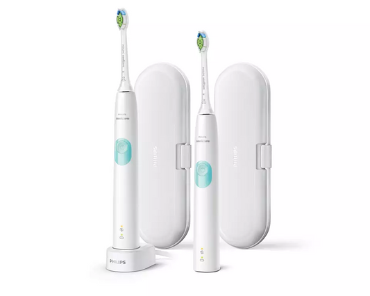 PHILIPS ProtectiveClean 4300 Sonic elektriskā  zobu birste, balta un  piparmētru HX6807/35