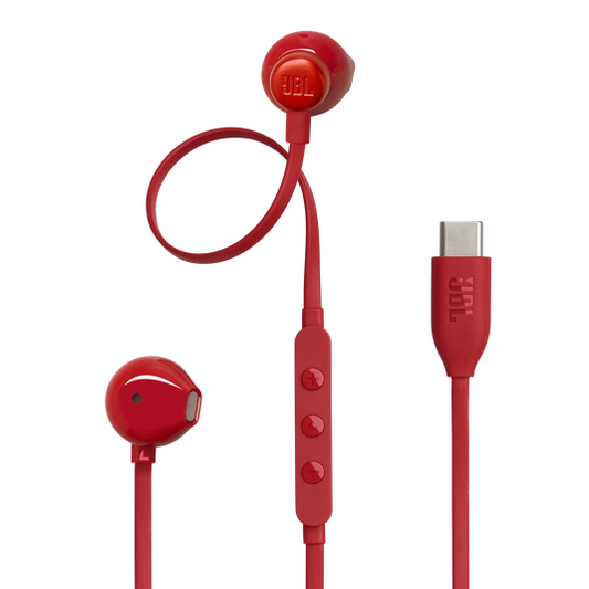 JBL USB-C austiņas, sarkanas JBLT305CRED