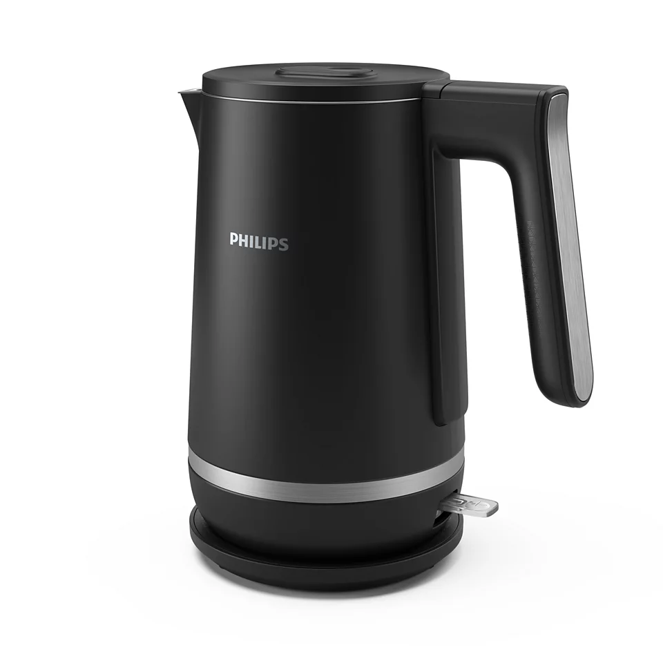PHILIPS Double Walled Kettle 5000. sērijas tējkanna, 1.7L, melna HD9395/90