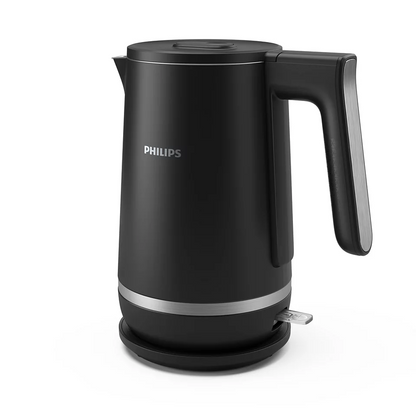 PHILIPS Double Walled Kettle 5000. sērijas tējkanna, 1.7L, melna HD9395/90