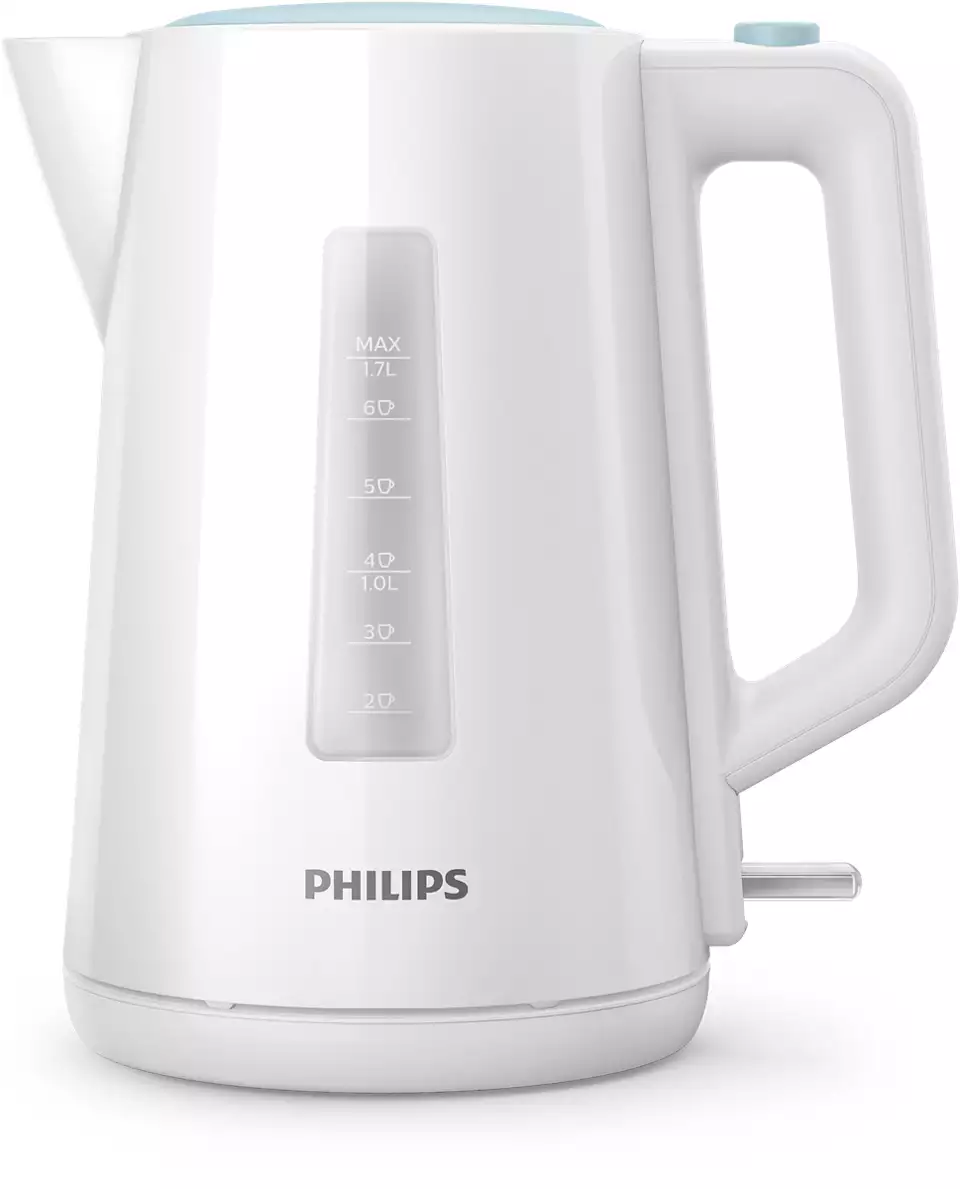 PHILIPS tējkanna 1.7 l, balts/zils HD9318/70