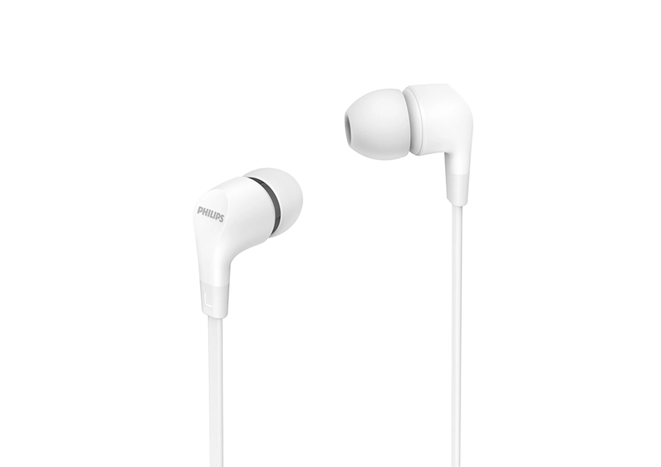 PHILIPS In-Ear austiņas, baltas TAE1105WT/00