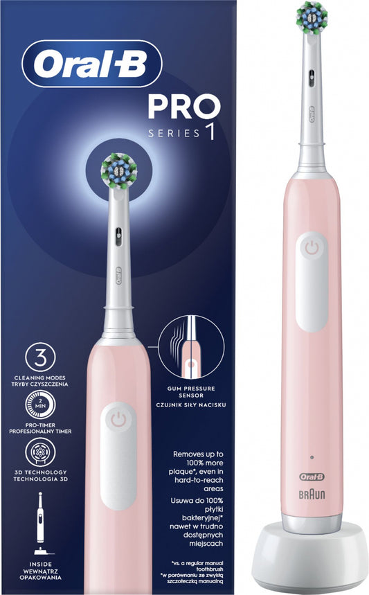 BRAUN el.zobu  birste Cross Action, rozā D 305.513.3 Pink