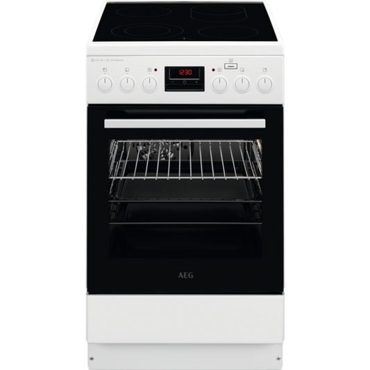 AEG keramiska plīts, balta CCB56481BW