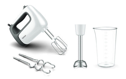 TEFAL mikseris Prep'Mix+, 500W, balts/pelēks HT462138