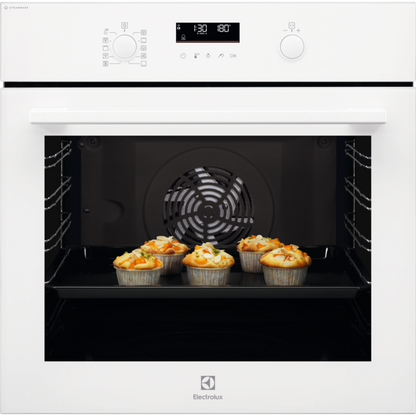 Electrolux Tvaika cepeškrāsns 600. sērija ar SteamBake iebūv., balta EOD6C77WV