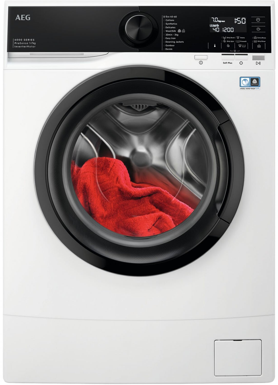 AEG 6000.sērija veļas mazgājamā mašīna ar SoftPlus, 7kg, balta LSR6E47DE