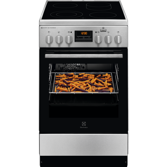 Electrolux elektriskā plīts ar elektrisko cepeškrāsni, nerūsoša tērauda, 50cm LKR564200X