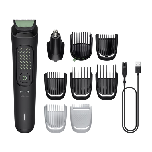 PHILIPS Multigroom series 3000 trimmeris (9-in-1), melns ar zaļu MG3945/15