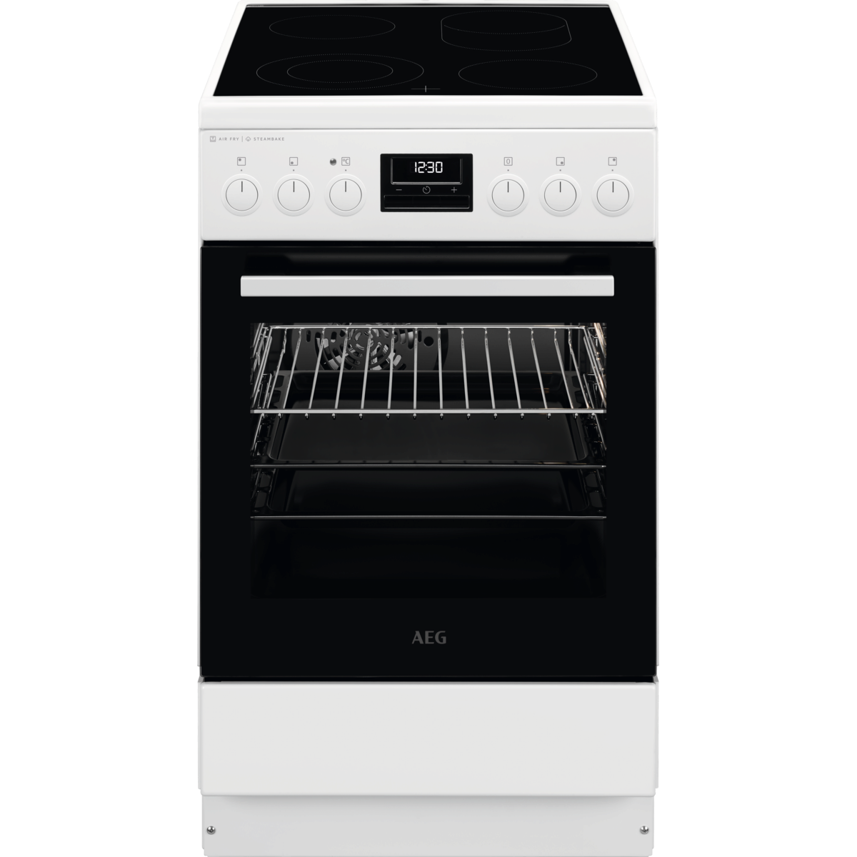 AEG keramiskā plīts, Steambake 6000. sērijas, balta CCB56491BW