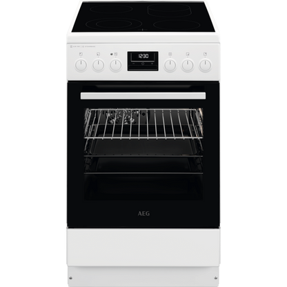 AEG keramiskā plīts, Steambake 6000. sērijas, balta CCB56491BW