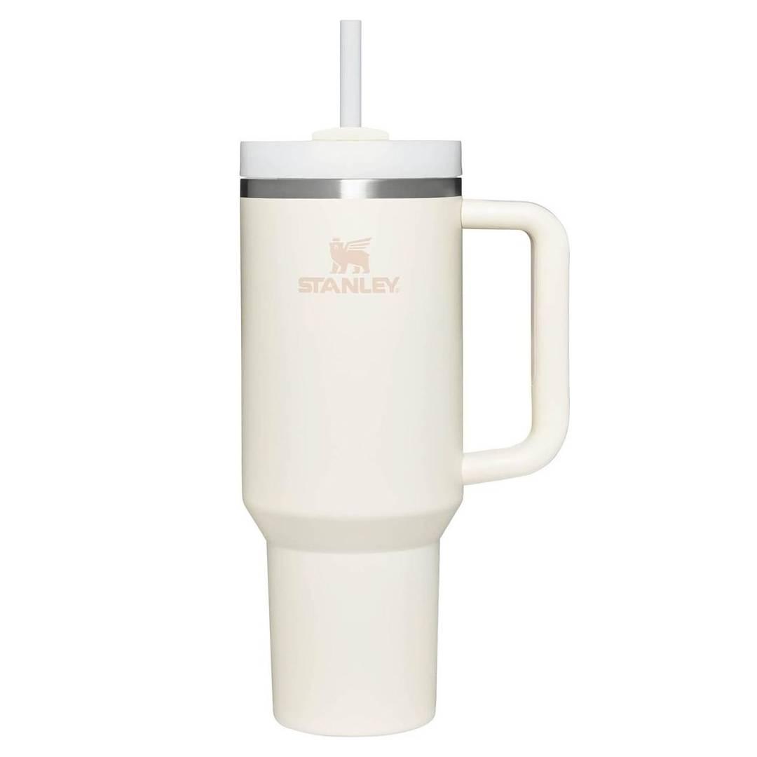 Termokrūze ar salmiņu STANLEY The Quencher H2.O FlowState Tumbler 1.18L krēmkrāsā - DomoTehnika