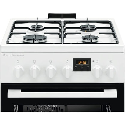 Electrolux gāzes plīts ar elektrisko cepeškrāsni, balta LKK560232W