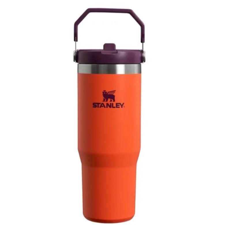Termokrūze ar salmiņu STANLEY The IceFlowFlip Straw Tumbler 0,89L oranža - DomoTehnika