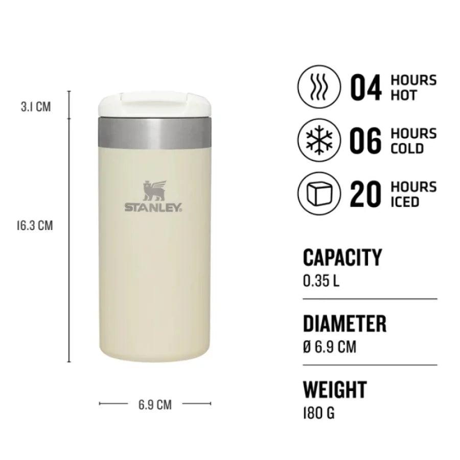 Termokrūze STANLEY The AeroLight Transit Mug 0,35L krēmkrāsā - DomoTehnika