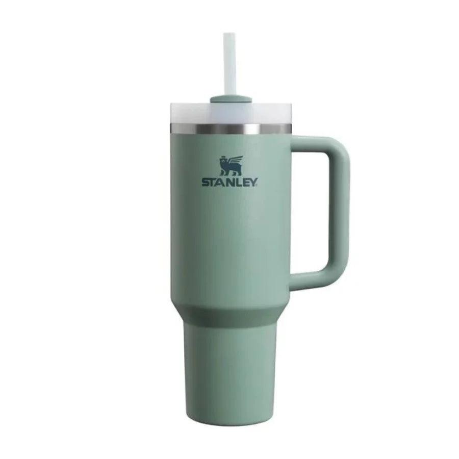 Termokrūze ar salmiņu STANLEY The Quencher H2.O FlowState Tumbler1.18L zilganpelēka - DomoTehnika