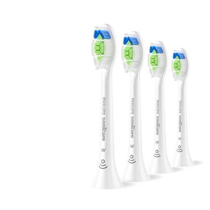 PHILIPS Sonicare W2 Optimal White  standarta zobu birstes uzgalis, 4 gab, balti HX6064/87