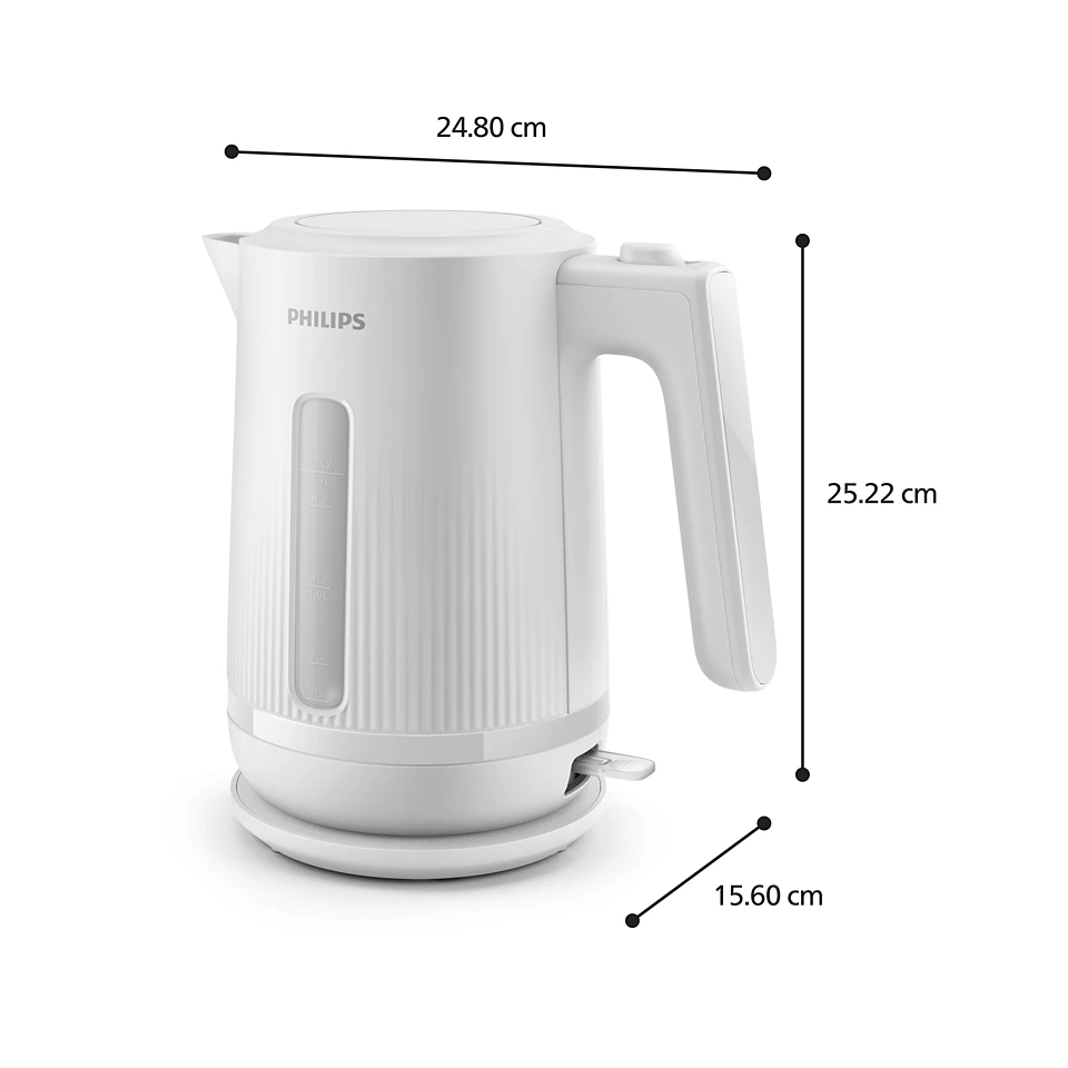PHILIPS 3000. sērijas Basic tējkanna, 1.7L, balta HD9411/00