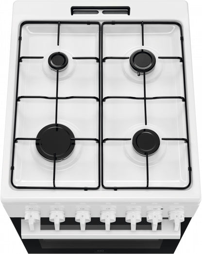 Electrolux gāzes plīts ar elektrisko cepeškrāsni, 50cm, balta LKK520032W