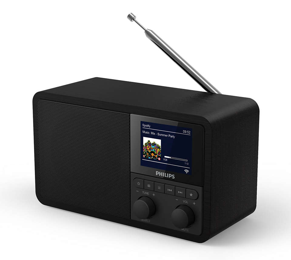 PHILIPS pulkstenis + internet radio, Spotify TAPR802/12